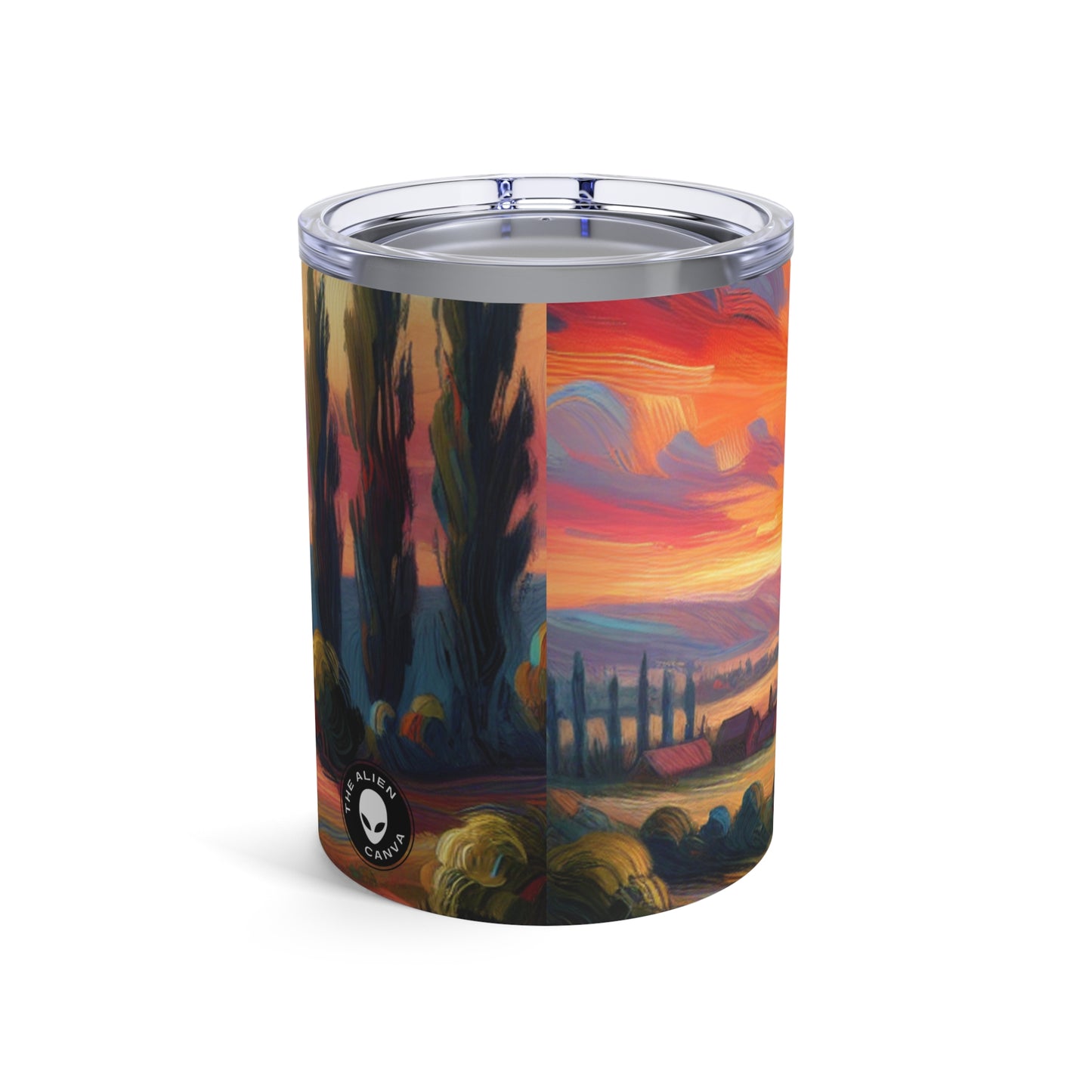 "Vistas armoniosas: una celebración posimpresionista de la naturaleza y la vida rural" - The Alien Tumbler 10oz Postimpresionismo