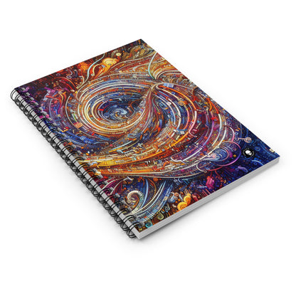 'Cyber Journeys' - The Alien Spiral Notebook (Ruled Line) Digital Art