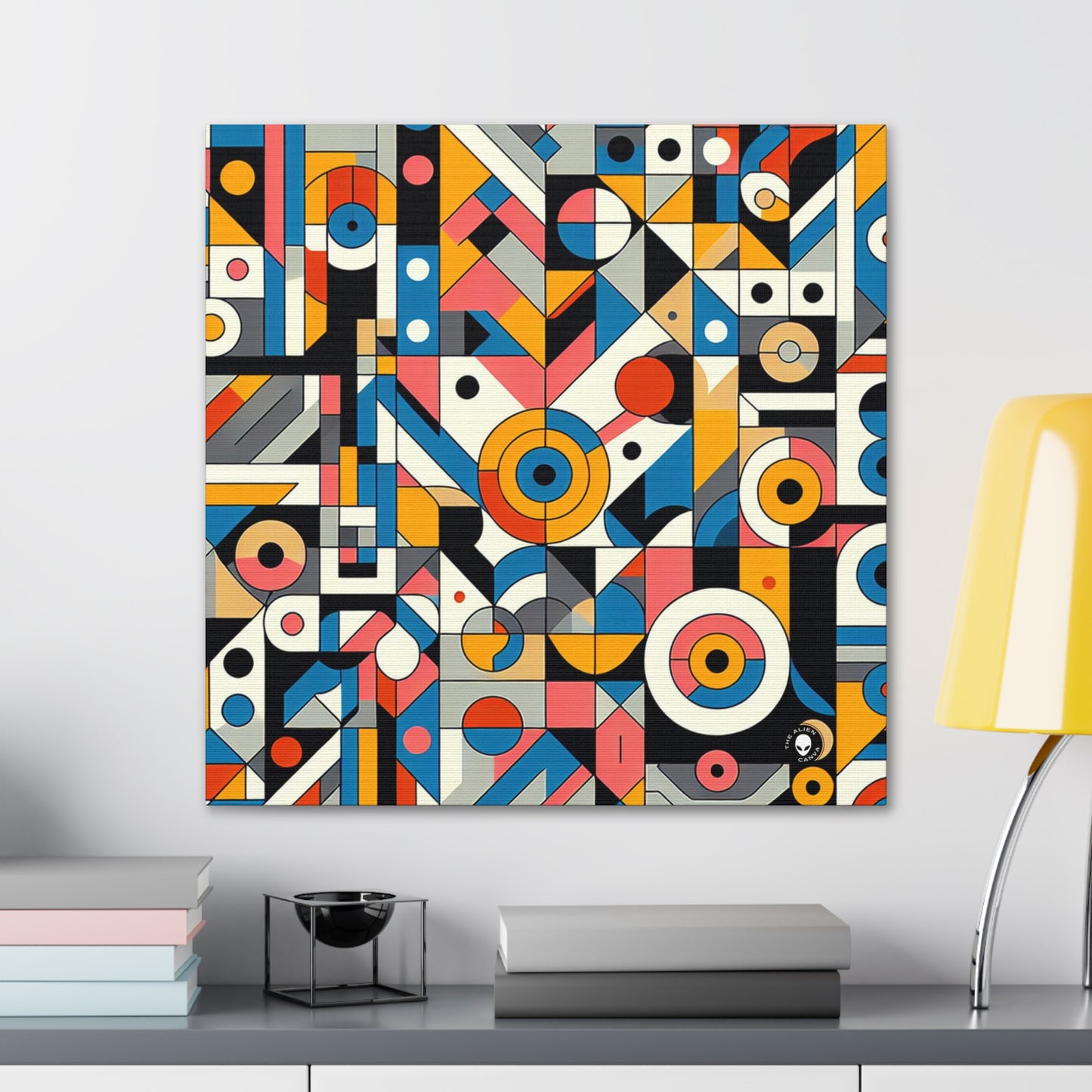 "Cityscape Ignited" - The Alien Canva Geometric Abstraction