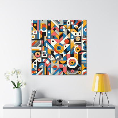 "Cityscape Ignited" - The Alien Canva Geometric Abstraction