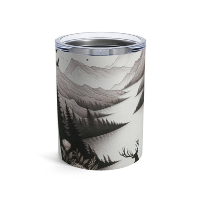 "Serenidad Crepuscular: Un paisaje romántico" - The Alien Tumbler 10oz Romanticismo