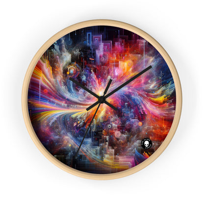 "Chromatic Sundown: Time-Lapse Sky Art" - The Alien Wall Clock Video Art