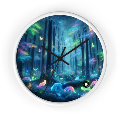 "Enchanted Rainbow Forest" - The Alien Wall Clock