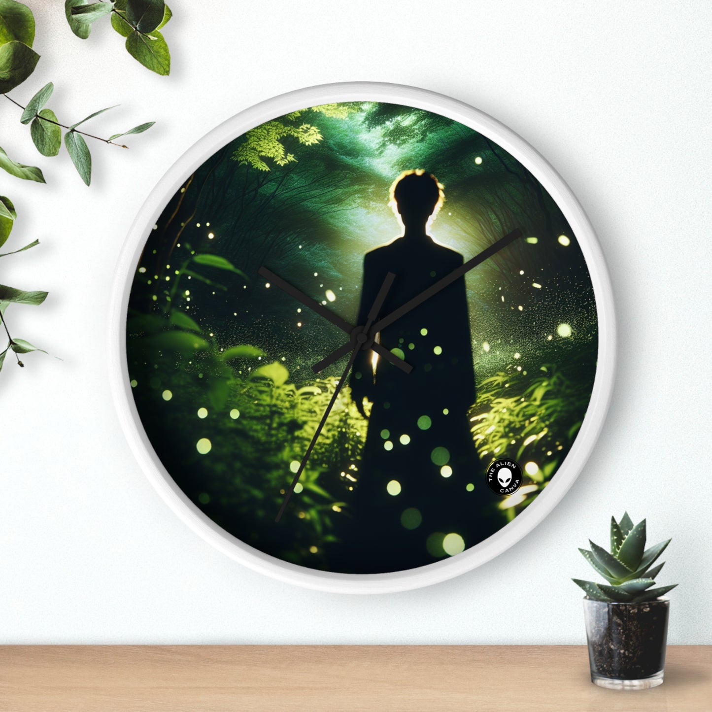 "Enchanted Firefly Forest" - The Alien Wall Clock