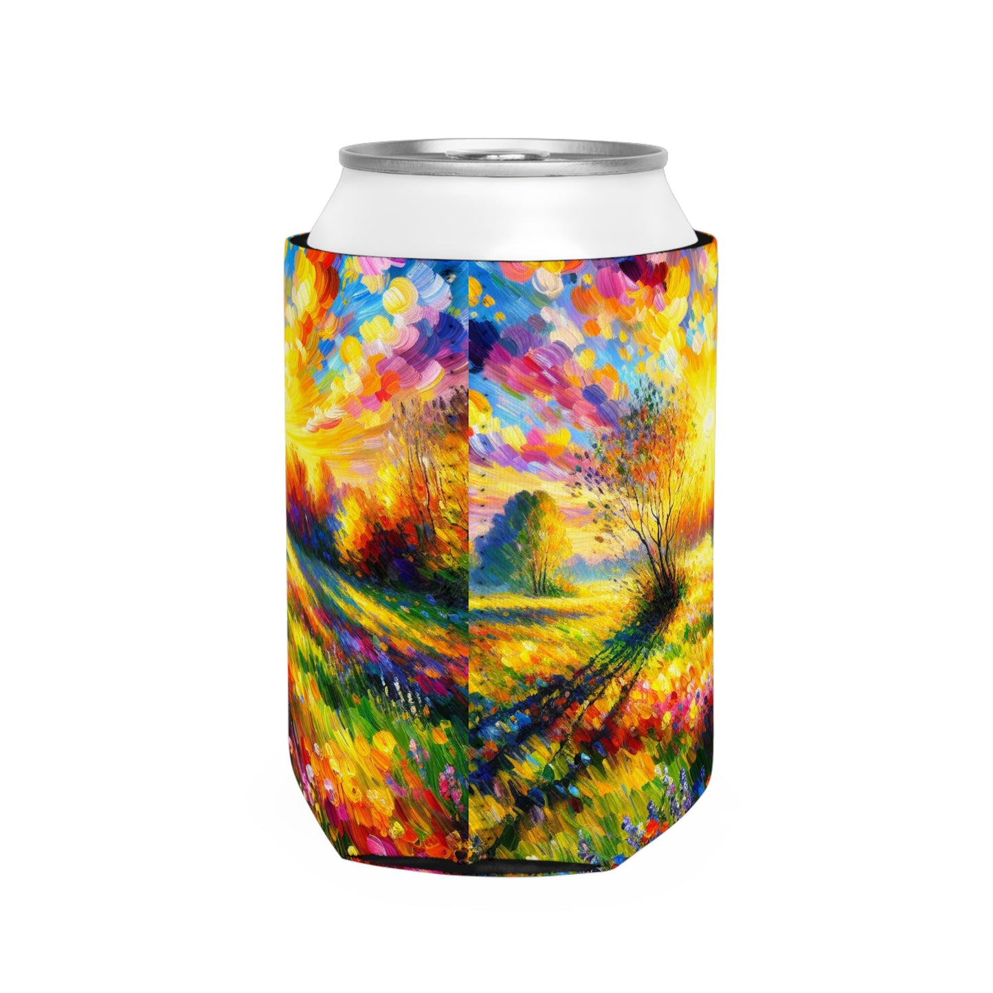 "Vibrant Springtime Sky" - El estilo fauvismo de la funda del enfriador de latas alienígena