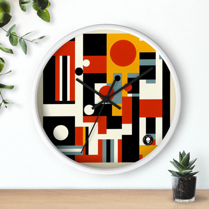 "Paysage urbain futuriste : harmoniser l'art et la technologie dans un chef-d'œuvre constructiviste dynamique" - The Alien Wall Clock Constructivism