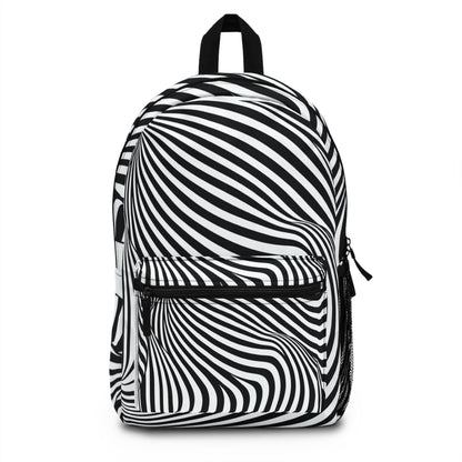 "Ola de ilusión óptica": la mochila alienígena estilo Op Art