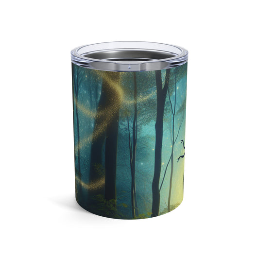 "Bosque encantado: danza de las luciérnagas" - Vaso extraterrestre de 10 oz