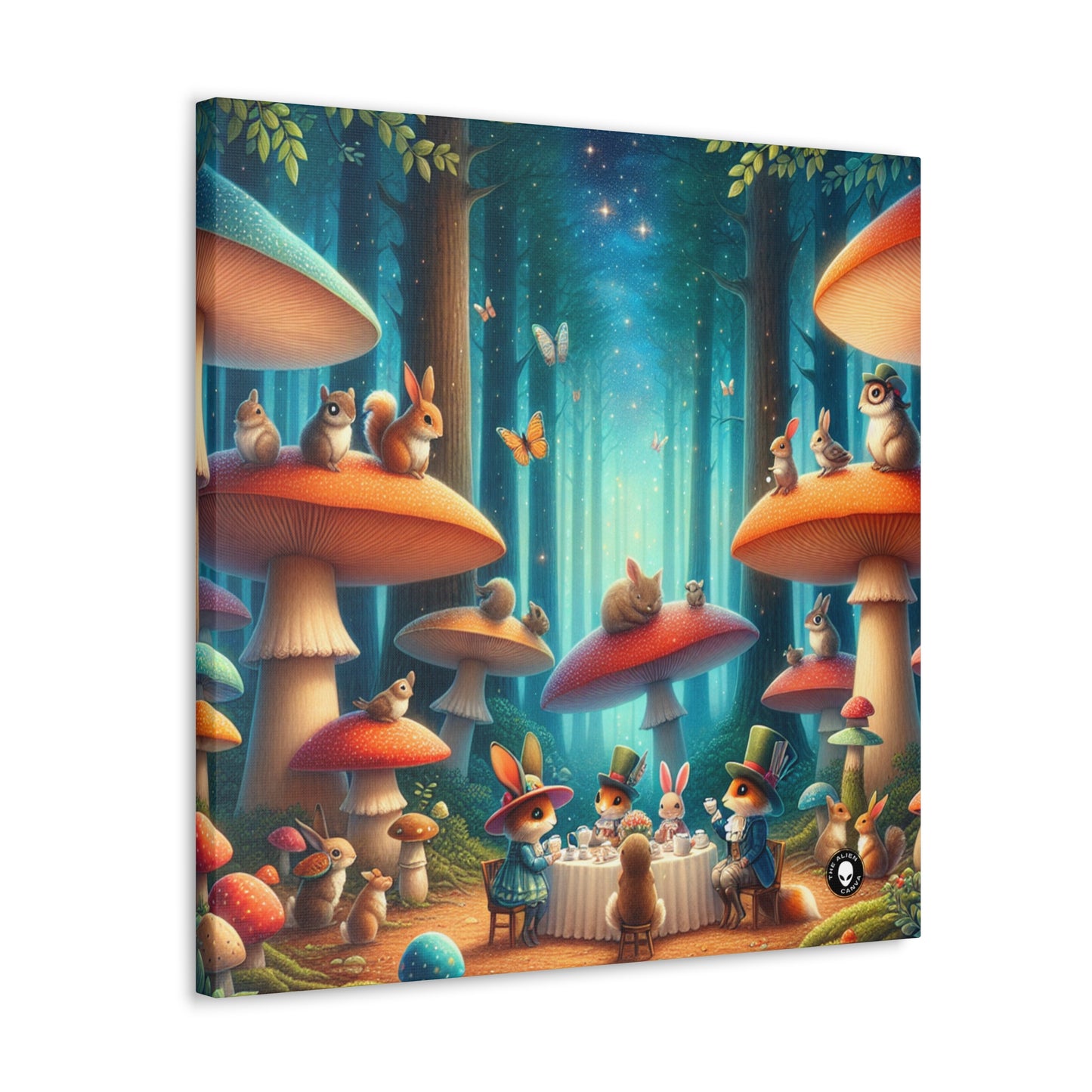 "Mushroom Wonderland: A Magical Tea Party" - The Alien Canva