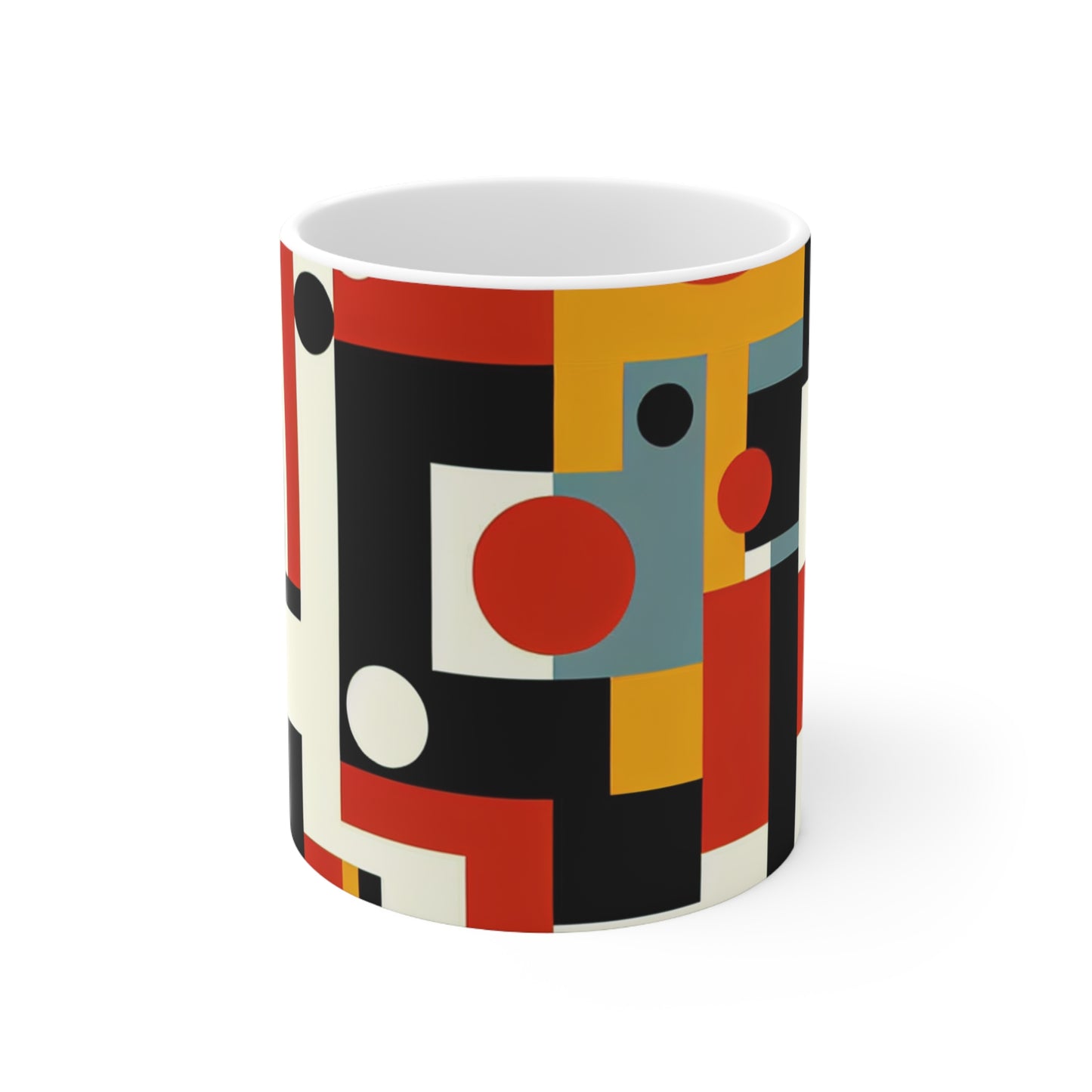 "Paisaje urbano futurista: armonización del arte y la tecnología en una obra maestra constructivista dinámica" - The Alien Ceramic Mug 11oz Constructivism