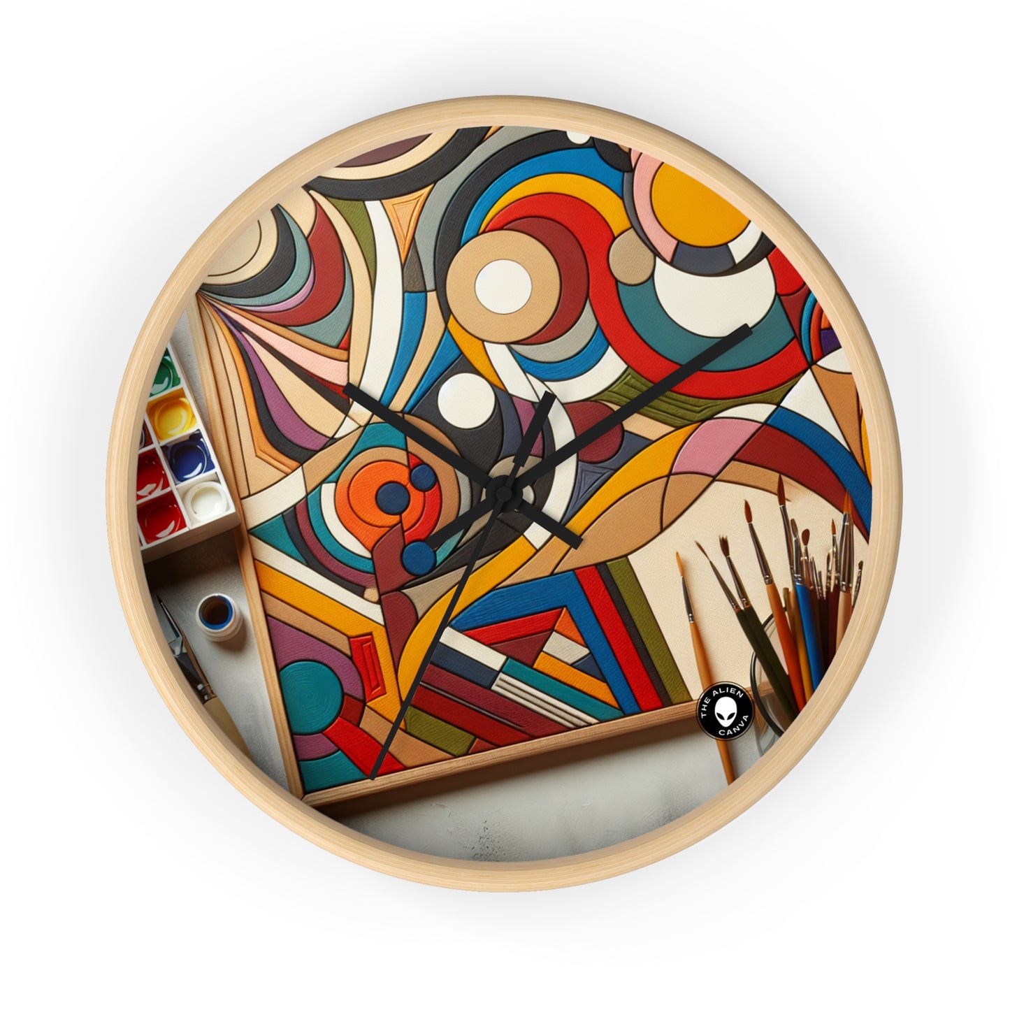 "Nightlife Chaos: A Dynamic Abstract Tribute to the City's Vibrant Energy" - The Alien Wall Clock Abstract Art