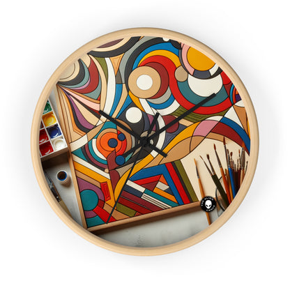 "Nightlife Chaos: A Dynamic Abstract Tribute to the City's Vibrant Energy" - The Alien Wall Clock Abstract Art