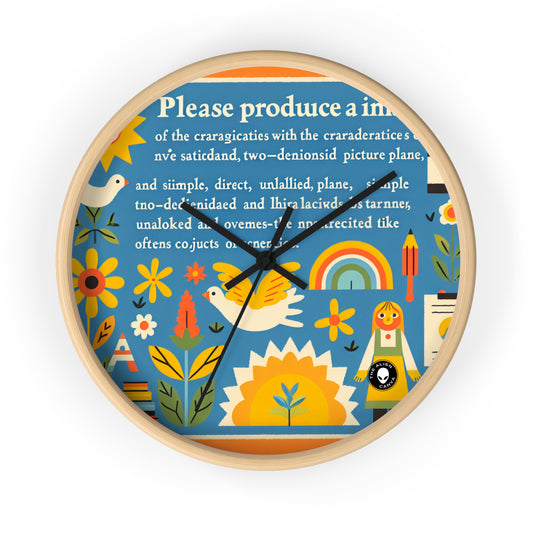 "Innocent Adventures: Whimsical Jungle Explorer" - The Alien Wall Clock Naïve Art