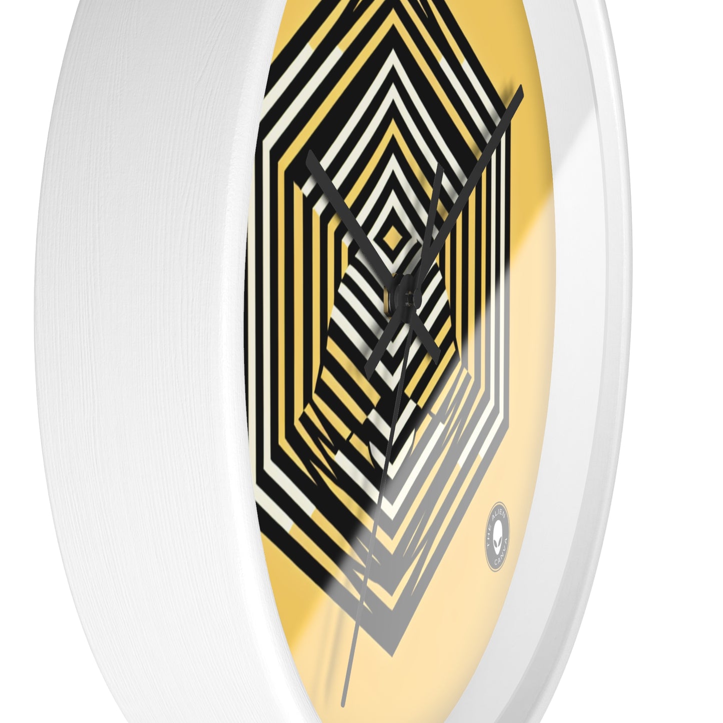 "Dynamic Illusions: Op Art Exploration" - L'horloge murale extraterrestre Art optique (Op Art)