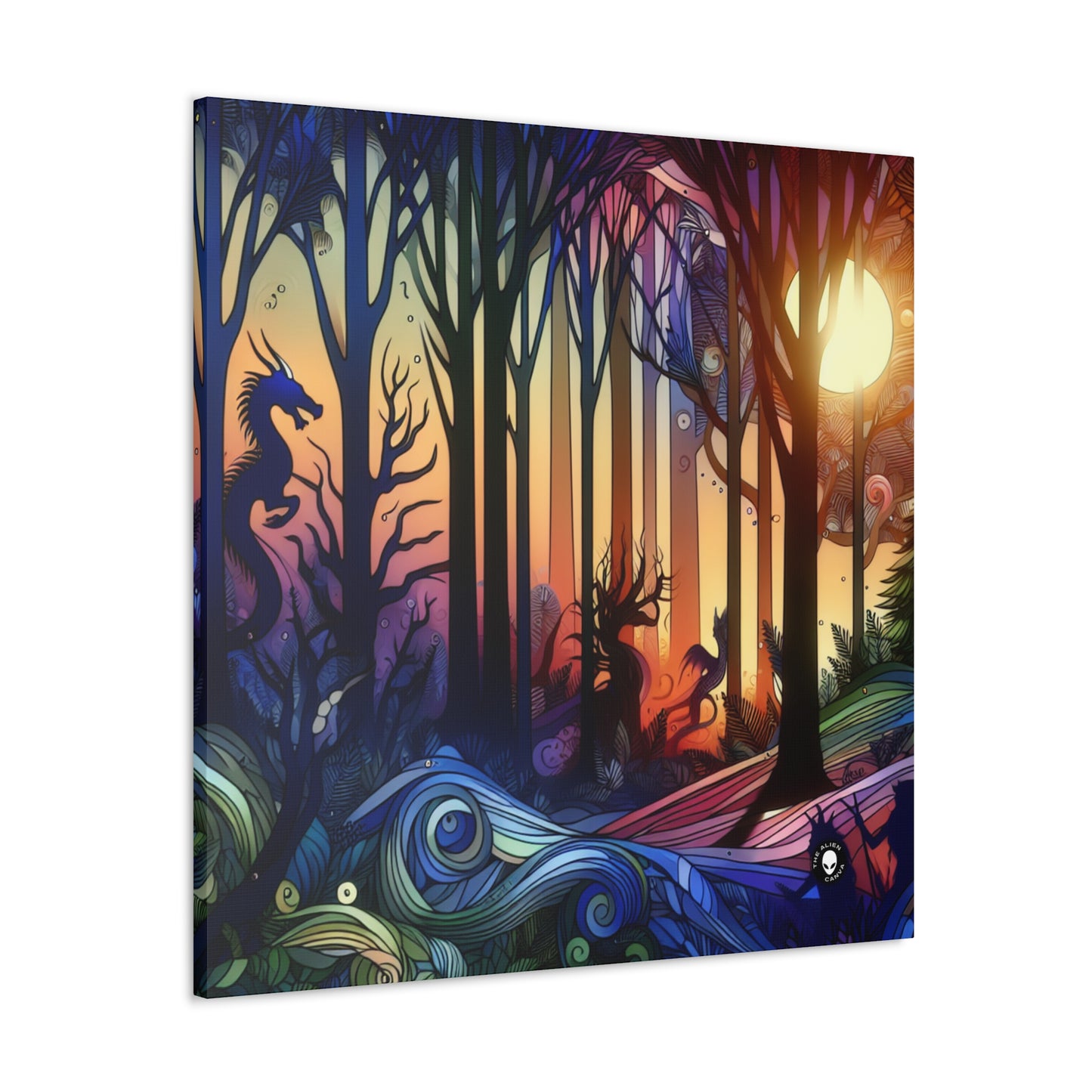 "Mystical Twilight: Creatures in the Forest" - The Alien Canva