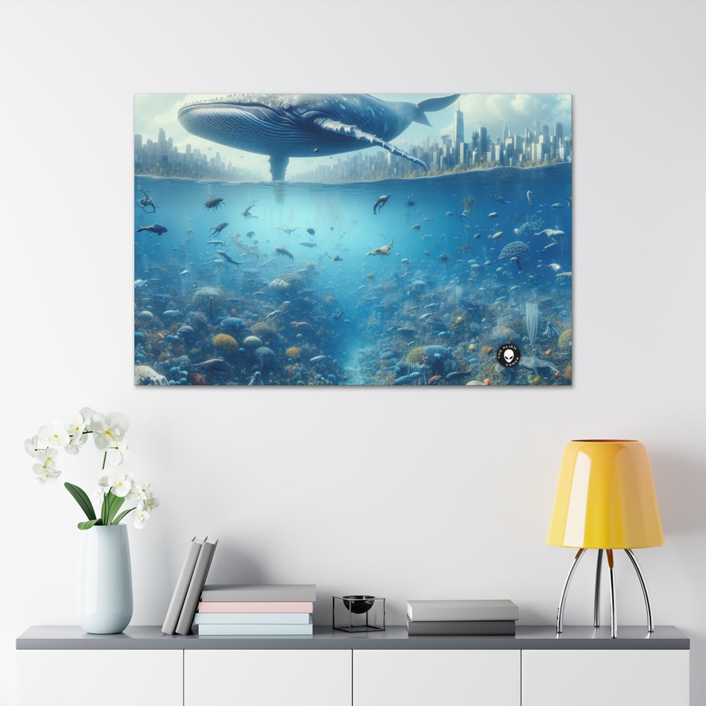 "Whale City: A Surreal Underwater Wonderland" - The Alien Canva