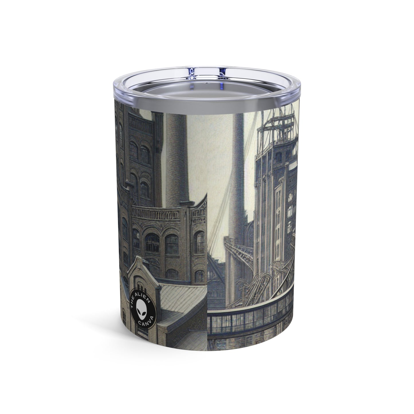 "Urban Precision: Modern Cityscape in the Style of Precisionism" - The Alien Tumbler 10oz Precisionism