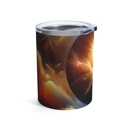 "Abrazo celestial: la fusión del sol y la luna" - Vaso Alien de 10 oz