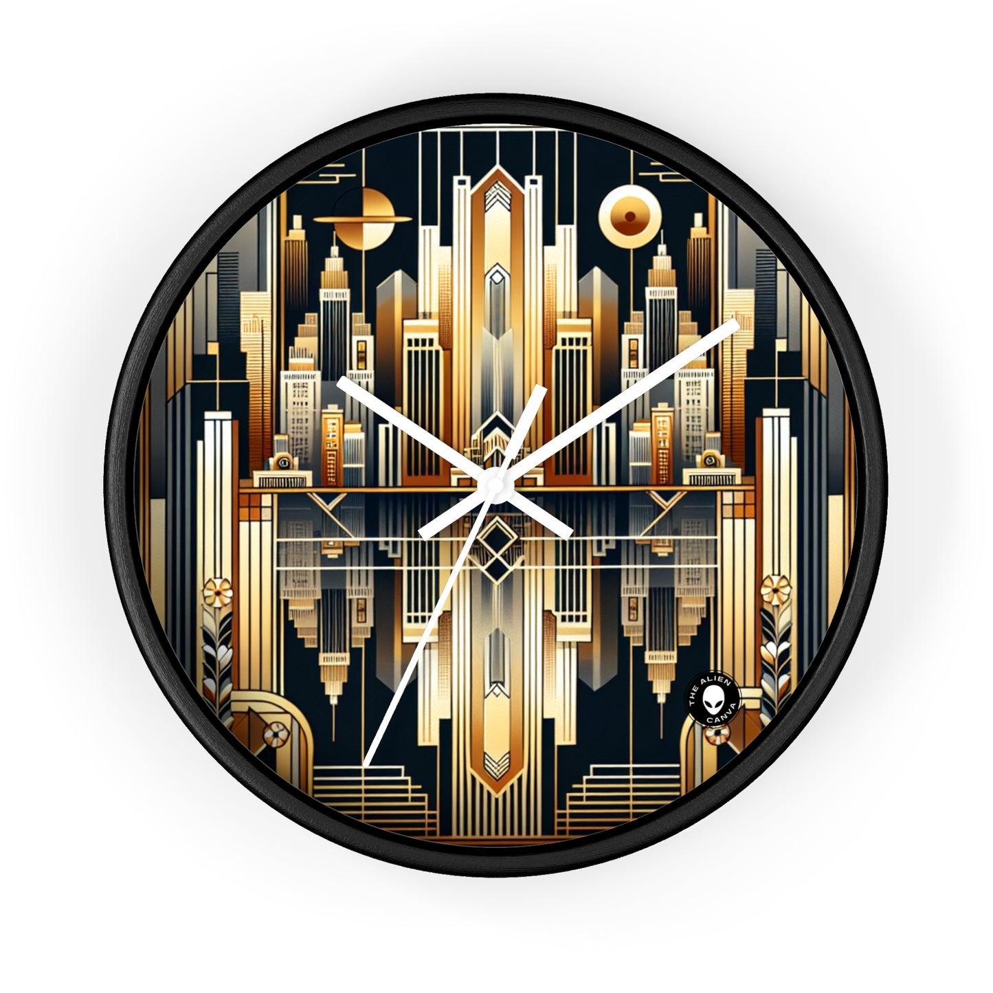 "Luxe Deco: Artistic Elegance at The Grand Hotel" - The Alien Wall Clock Art Deco