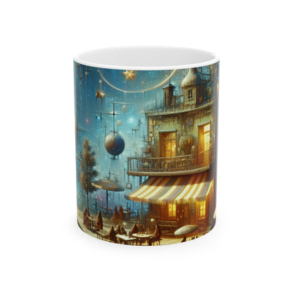 "Kitchen Enchantment: A Whimsical World of Living Objects" - The Alien Ceramic Mug 11oz Magic Realism