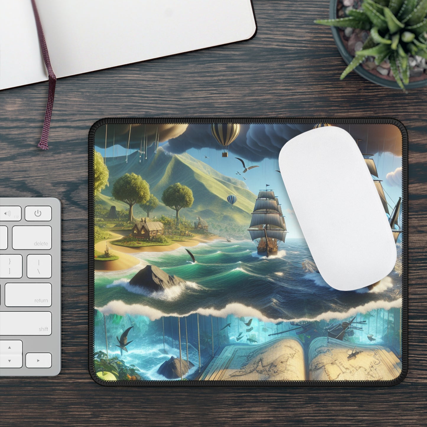 "Virtual Reality Odyssey: Una experiencia artística inmersiva en 3D" - The Alien Gaming Mouse Pad Estilo artístico de realidad virtual