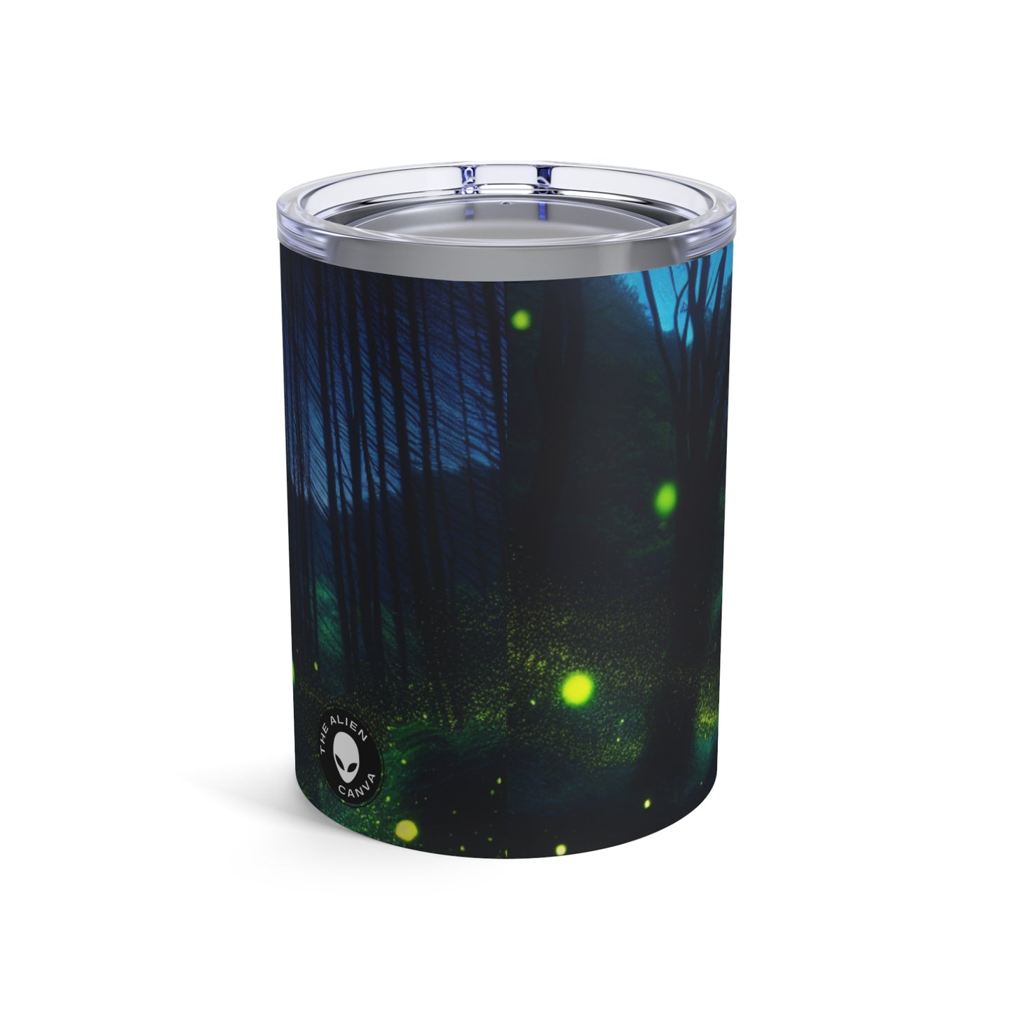 "Noche encantada: Luciérnagas en el bosque" - Vaso Alien de 10 oz