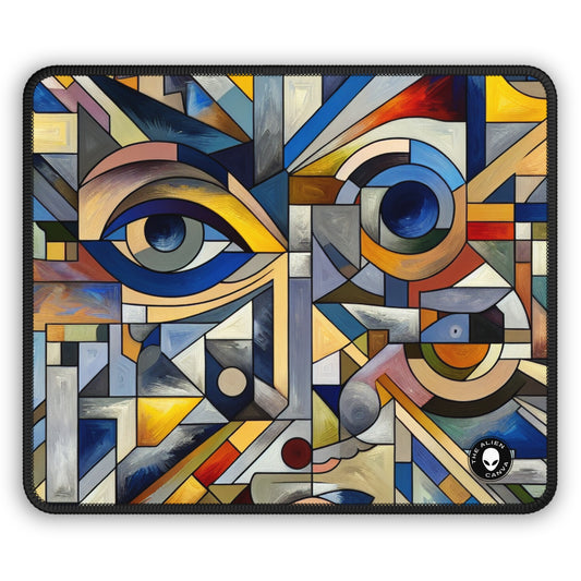 "Urban Fragmentation: An Analytical Cubist Cityscape" - The Alien Gaming Mouse Pad Analytical Cubism