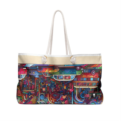 "Unidad en la diversidad: un mural de graffiti del reino animal" - The Alien Weekender Bag Graffiti Art