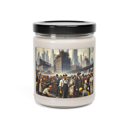 Title: "Unity in Action: Celebrating Solidarity's Triumph" - The Alien Scented Soy Candle 9oz Social Realism