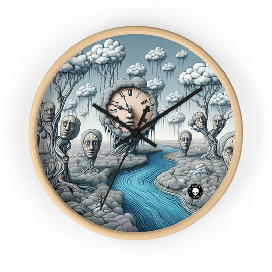 « Fantasy Wonderland : Là où le temps se courbe et où les arbres parlent » - L'horloge murale Alien