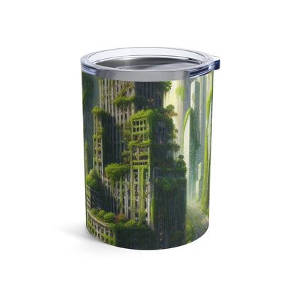 "Nature's Resurgence: A Futuristic Cityscape" - The Alien Tumbler 10oz