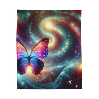 "Galactic Butterfly: A Cosmic Spectacle" - The Alien Velveteen Plush Blanket