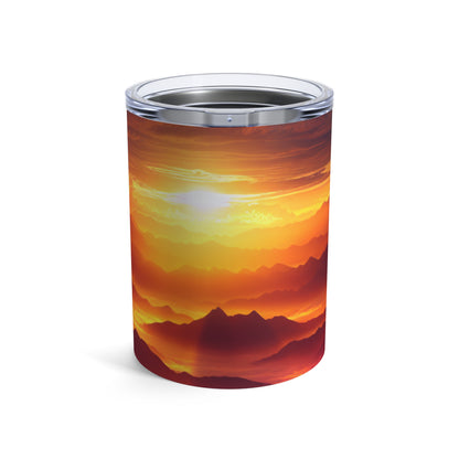 "Dawning Peaks : Un lever de soleil sur une montagne" - The Alien Tumbler 10oz