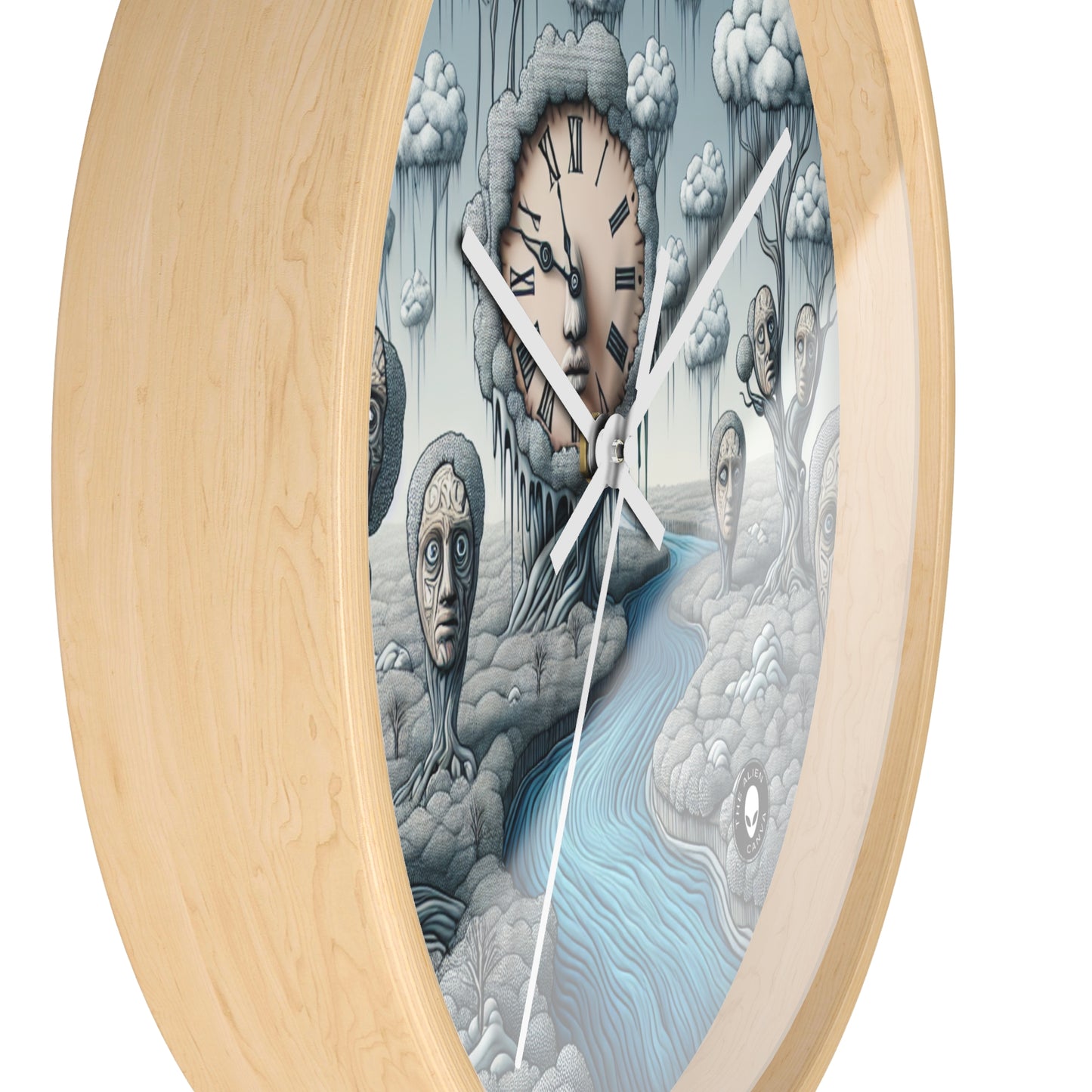 "Fantasy Wonderland: Where Time Bends and Trees Talk" - The Alien Wall Clock