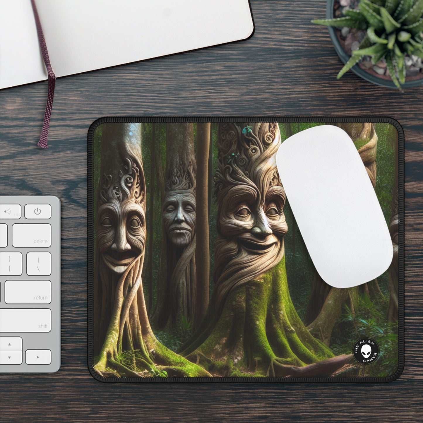 "The Chatty Forest: Conversations Among Trees" - The Alien Gaming Mouse Pad