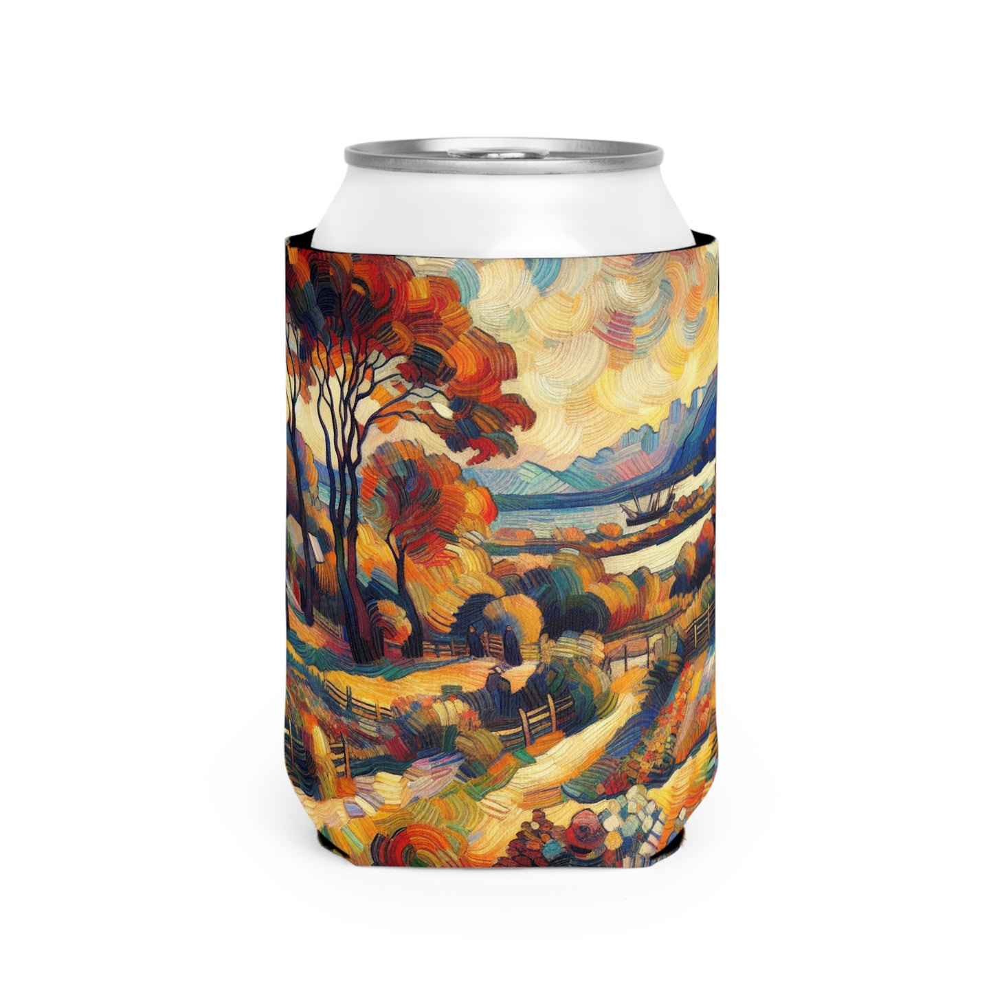 "El caleidoscopio de la naturaleza: una vívida exploración fauvista del reino animal" - The Alien Can Cooler Sleeve Fauvism