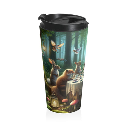 "Enchanted Forest Tea Time" - The Alien Stainless Steel Travel Mug