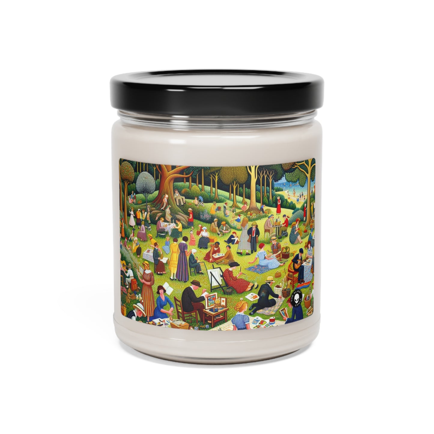 "Whimsical Village Delights" - The Alien Scented Soy Candle 9oz Naïve Art