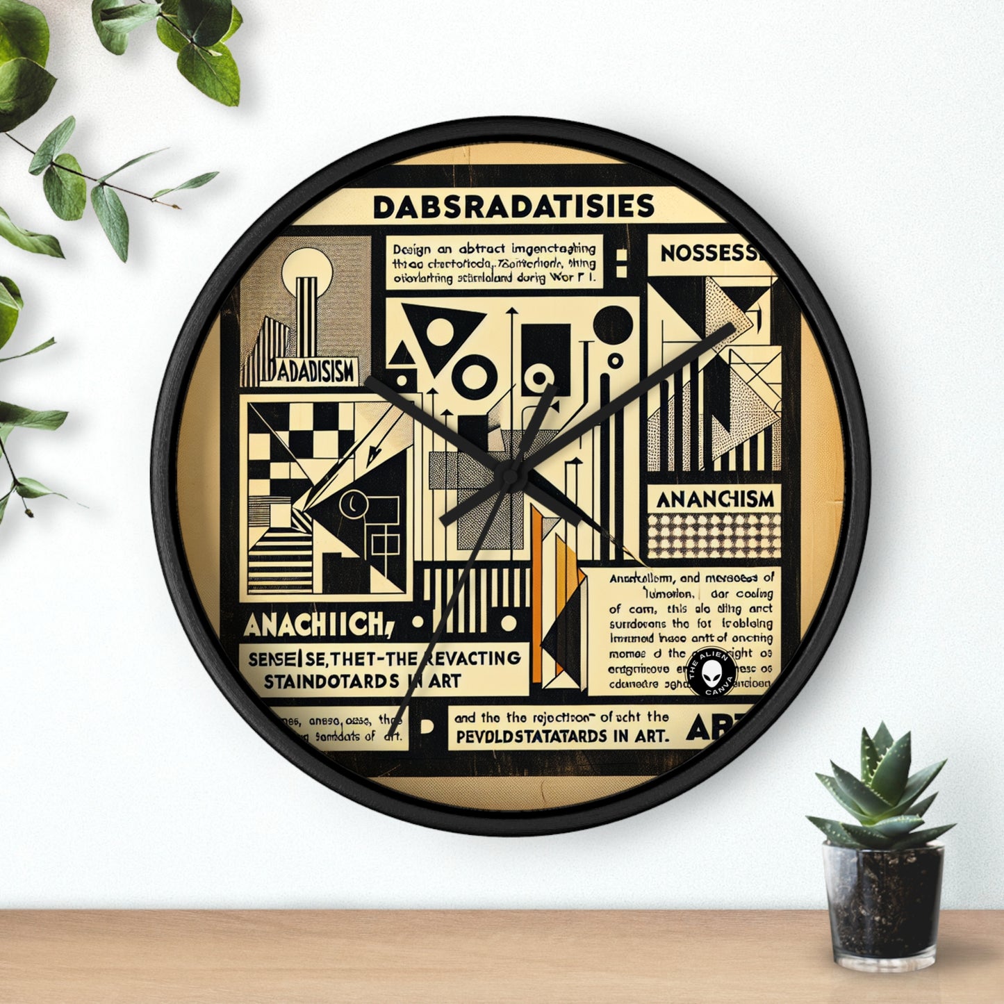 "Dadaist Dreamscape: A Surreal Digital Collage Ensemble" - The Alien Wall Clock Dadaism