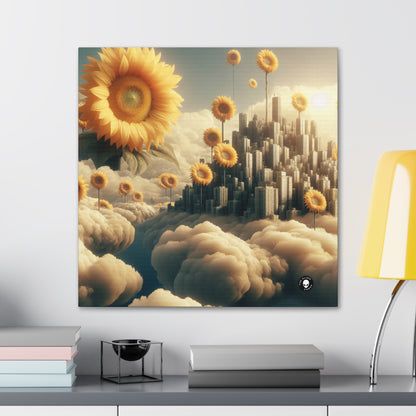 "Ethereal Sky: The City of Clouds and Sunflowers" - The Alien Canva