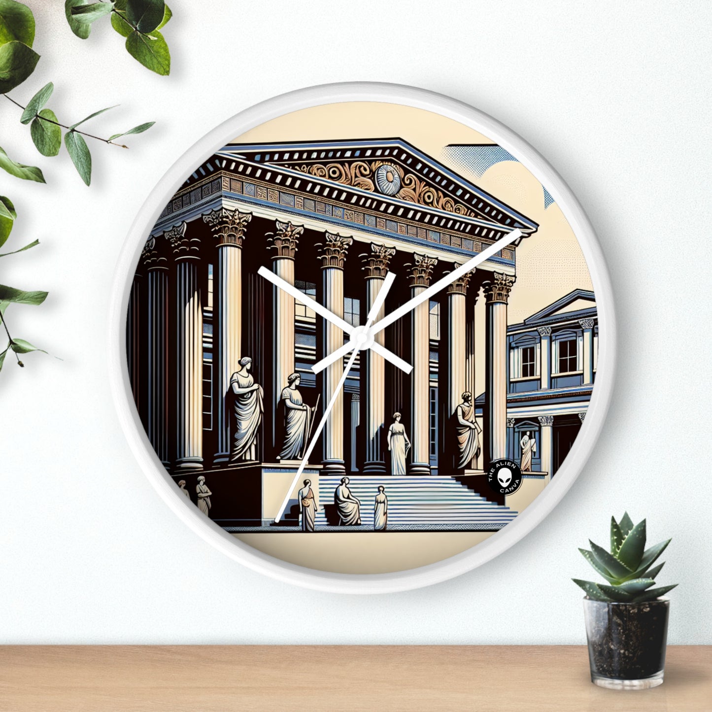 "Neoclassical Urban Elegance" - The Alien Wall Clock Neoclassicism