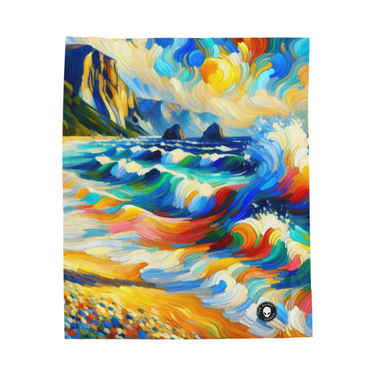 "The Fauvist Shore" - The Alien Velveteen Plush Blanket Fauvism