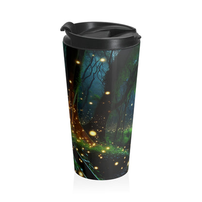 « Enchanted Night » – La tasse de voyage en acier inoxydable Alien