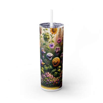 "Le jardin parlant" - Le verre fin Alien Maars® avec paille 20 oz