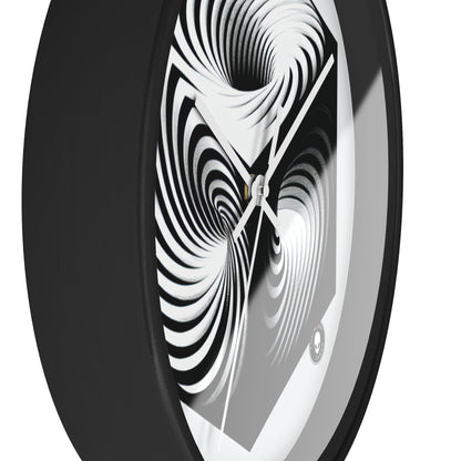 "Cube convolutif : une illusion d'optique d'un mouvement incessant" - L'horloge murale extraterrestre Op Art