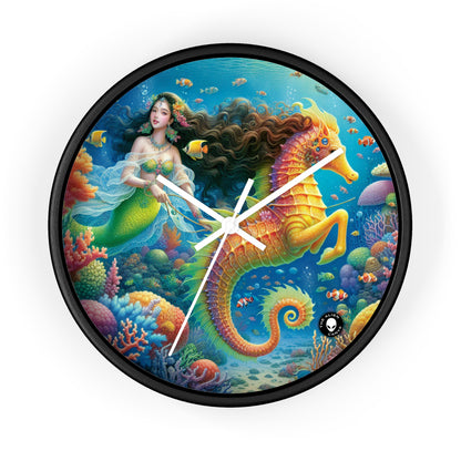 "Mermaid's Magical Coral Ride" - The Alien Wall Clock