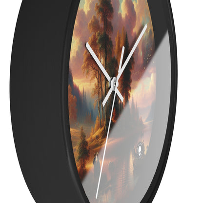 "Susurros de amor en el bosque encantado" - El reloj de pared extraterrestre Romanticismo