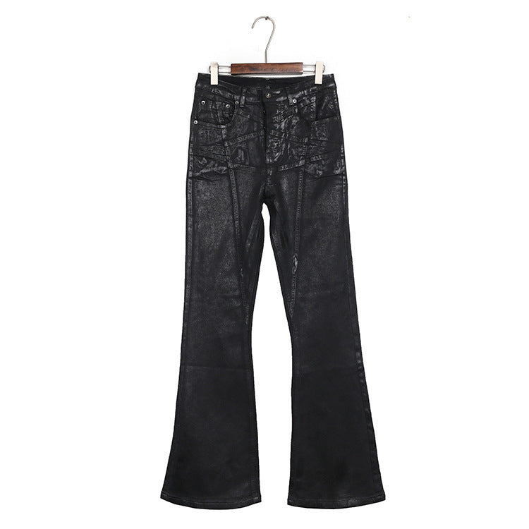 Cepillo de revestimiento de superficie de cera Cera Estrellas de ocho puntas Corte Micro-pull High Street Casual Jeans