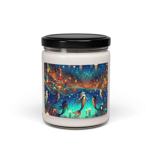 "Glowing Jellyfish City: A Whimsical Underwater World" - The Alien Scented Soy Candle 9oz