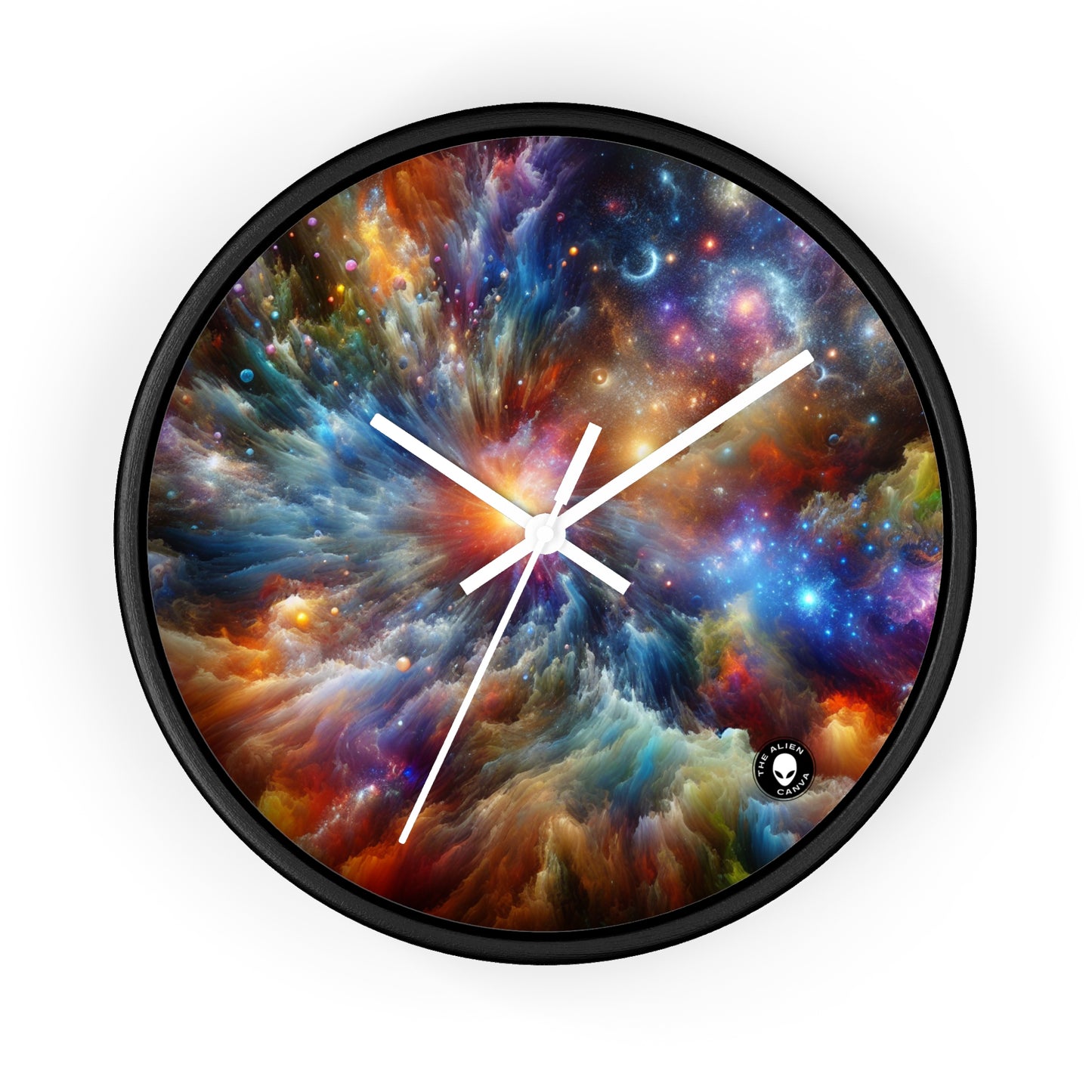 "Galactic Creation: A Kaleidoscope of Cosmic Wonder" - The Alien Wall Clock